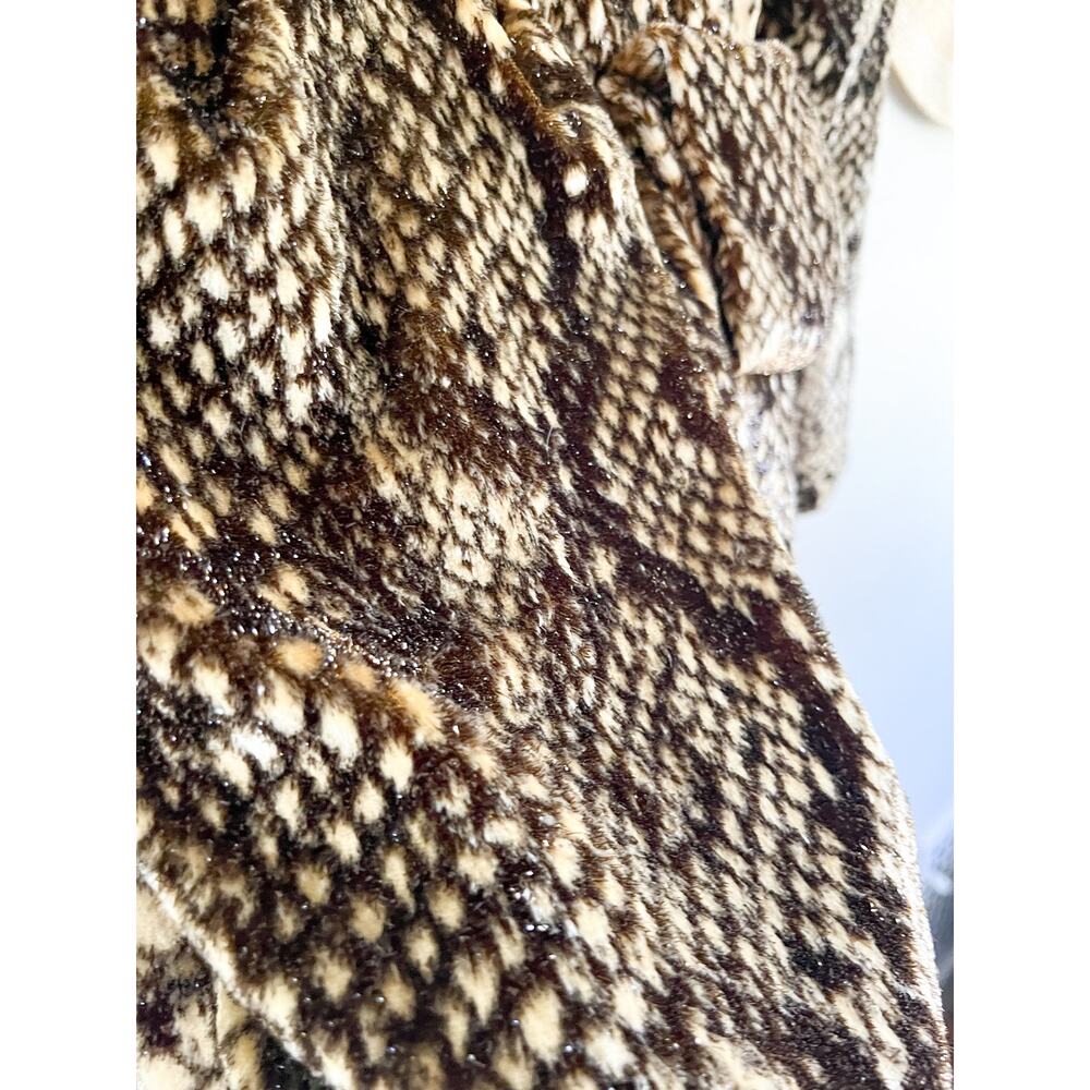 Retrofete | Eleanor Velvet Snake-Print Cocktail Dress | Gold Snake | Sz XS - Picture 4 of 11